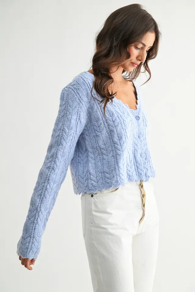 Scallop Hem Knit