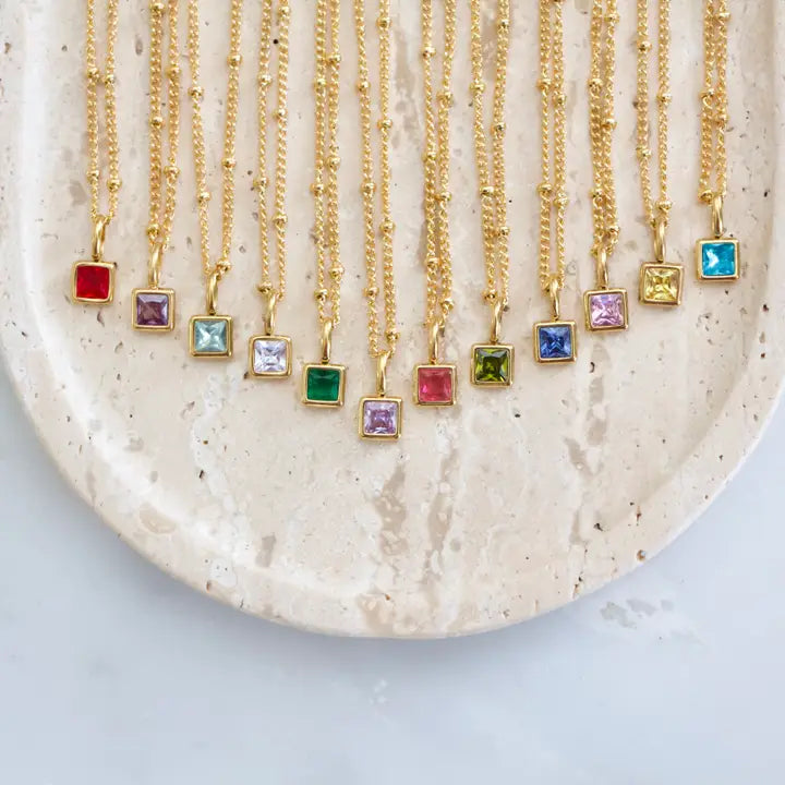 Birthstone Waterproof Necklace