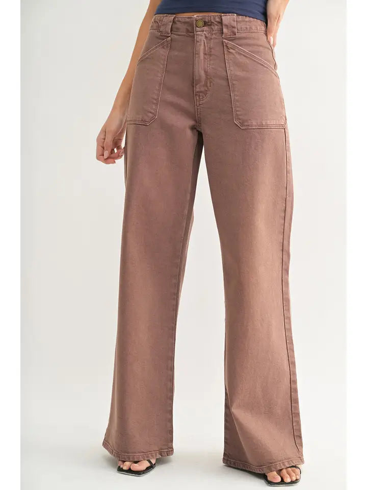Patch Pocket Wide Leg