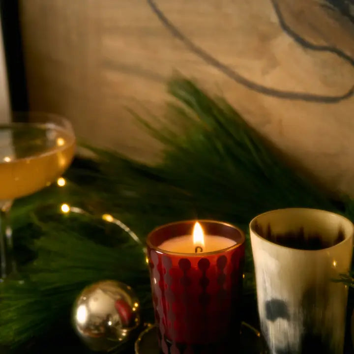 Poinsettia Candle
