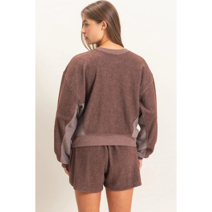 Contrast Crewneck Sweatshirt