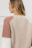 The Mauve Colorblock Knit