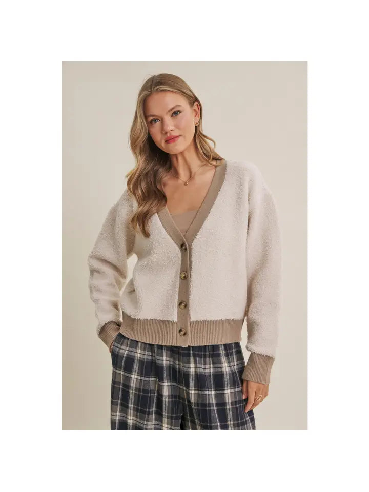 The Cozy Contrast Knit - Warm Beige
