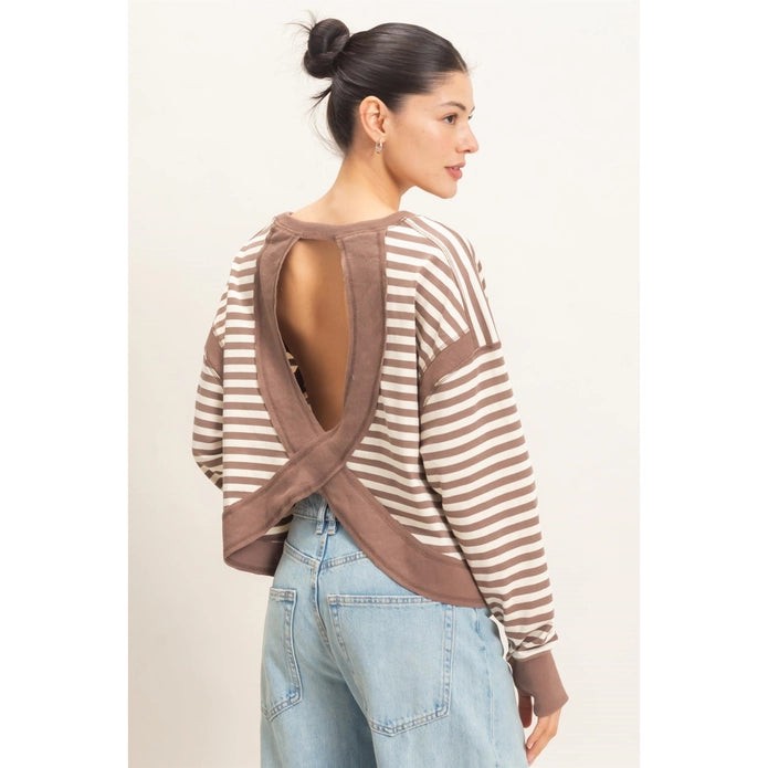 The Mocha Long Sleeve Stripe