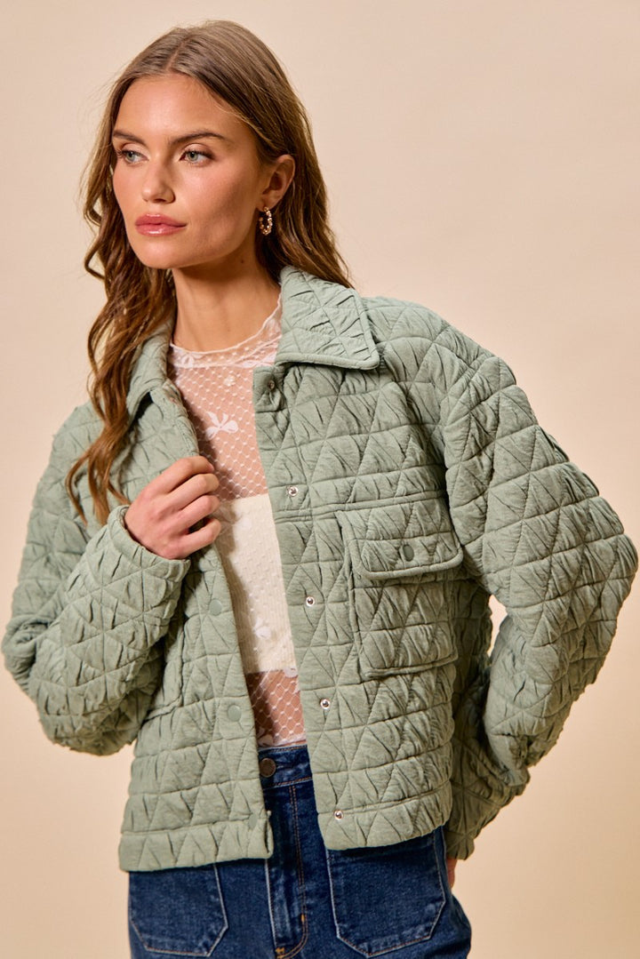The Mint Quilted Jacket