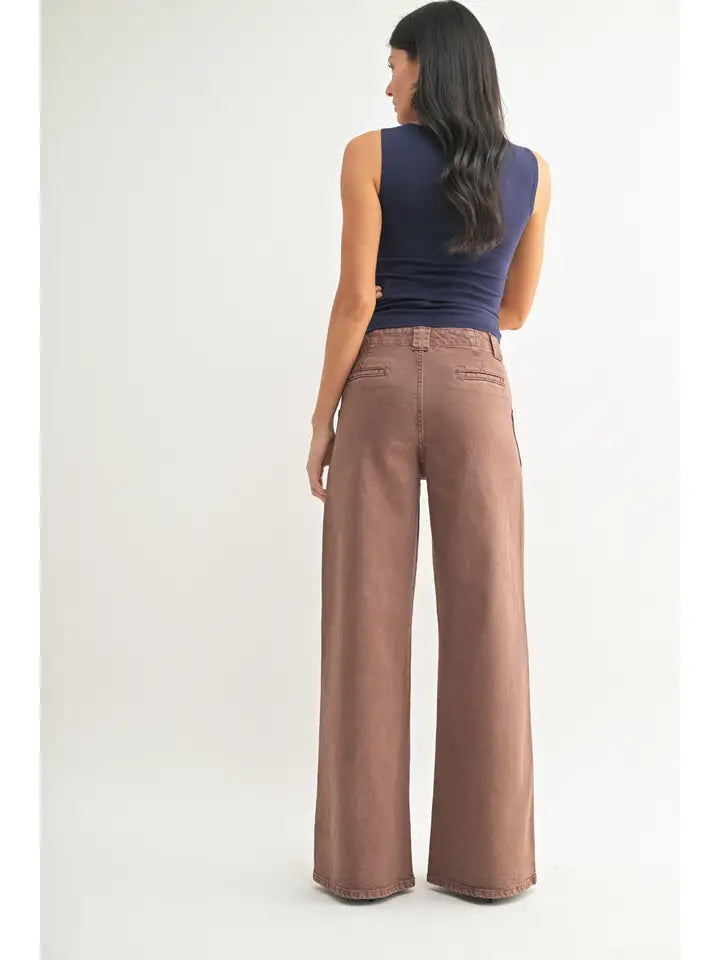 Patch Pocket Wide Leg