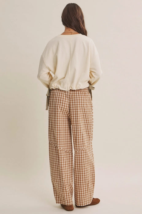 Cinched Waist Sweatshirt
