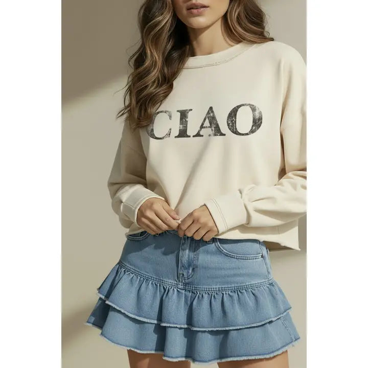 Ciao Cropped Sweatshirt