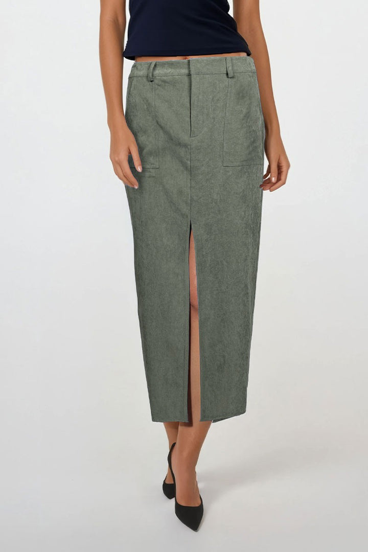 Front Slit Maxi Skirt