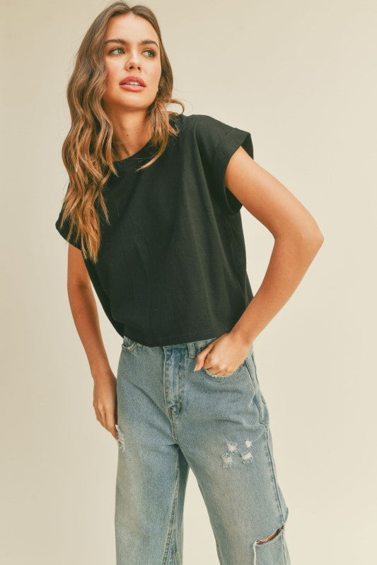 Cuffed Sleeve Tee