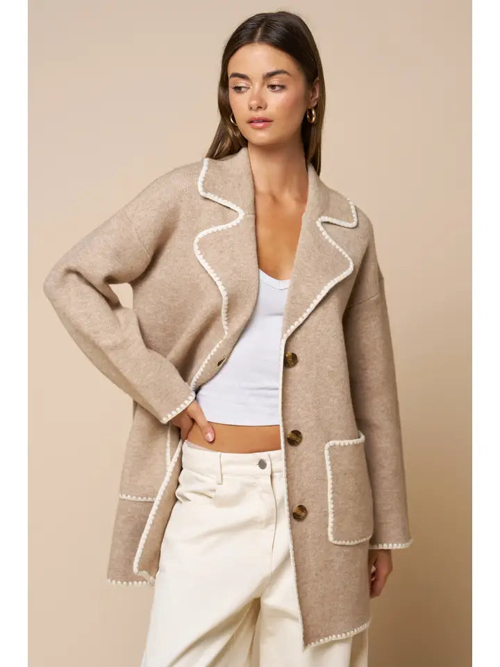 The Contrast Trim Coat