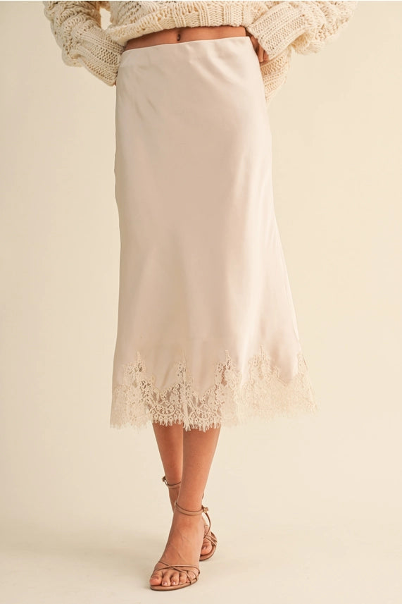 The Champagne Midi Skirt
