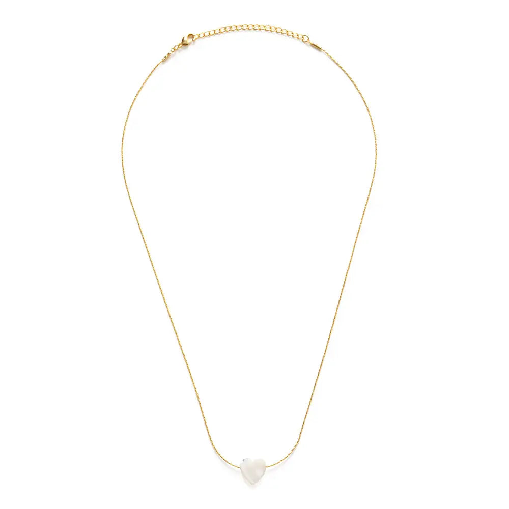 Mother of Pearl Heart Necklace