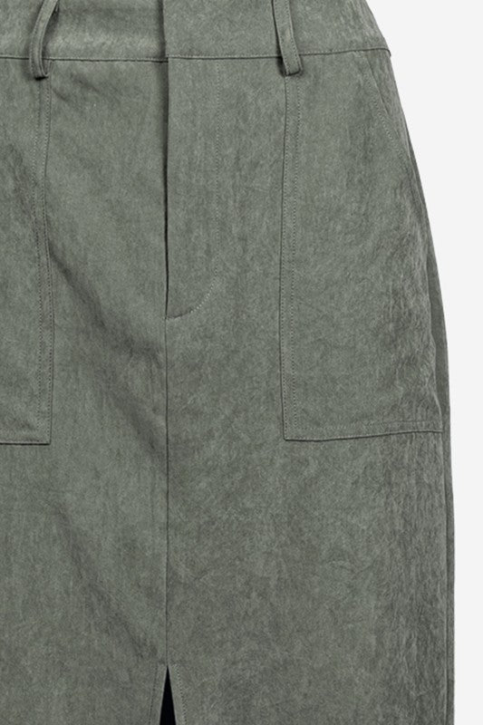 Front Slit Maxi Skirt