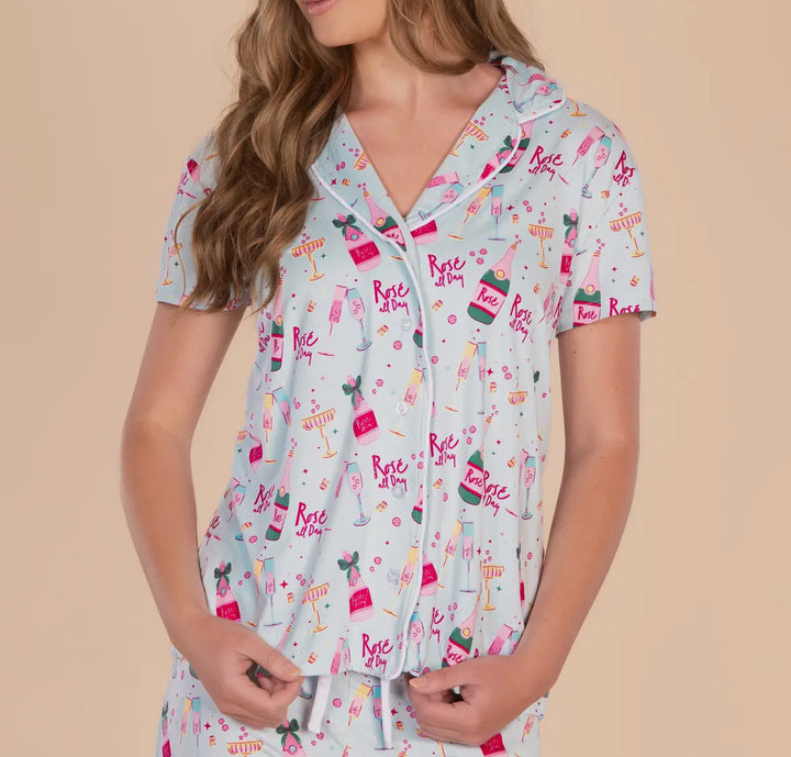 Rose' All Day PJ Top