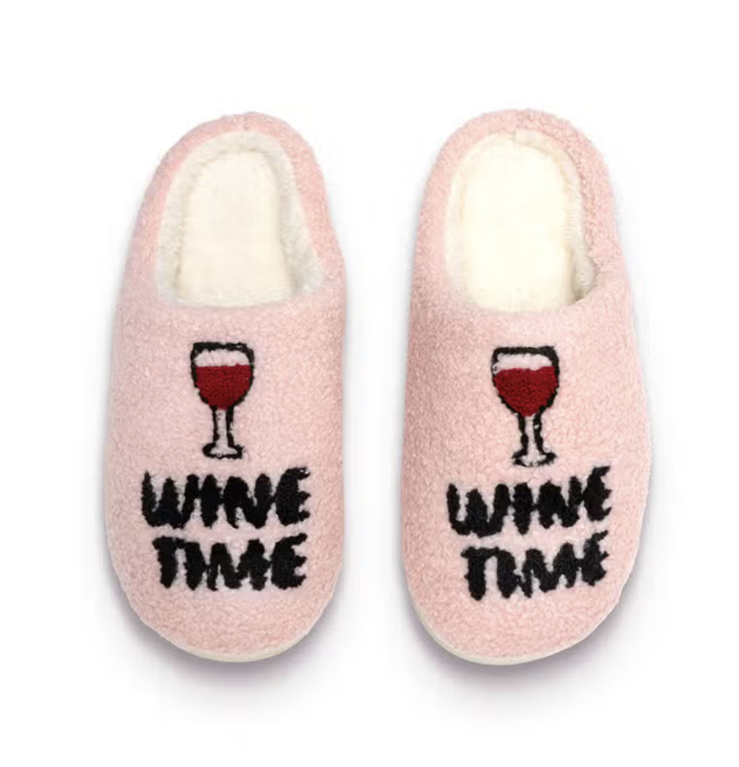 Wine Time Slippers