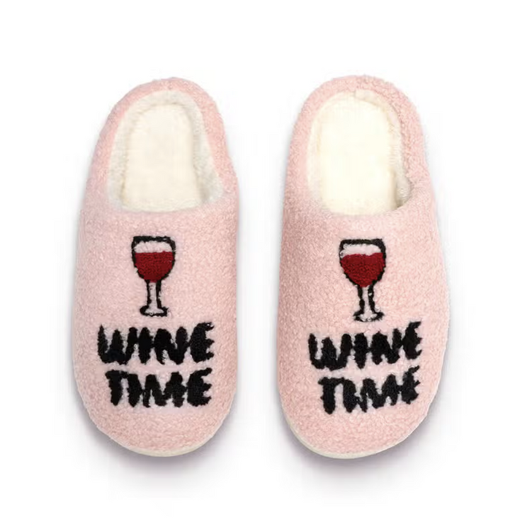 Wine Time Slippers