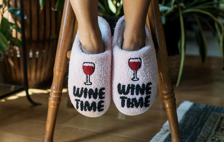 Wine Time Slippers