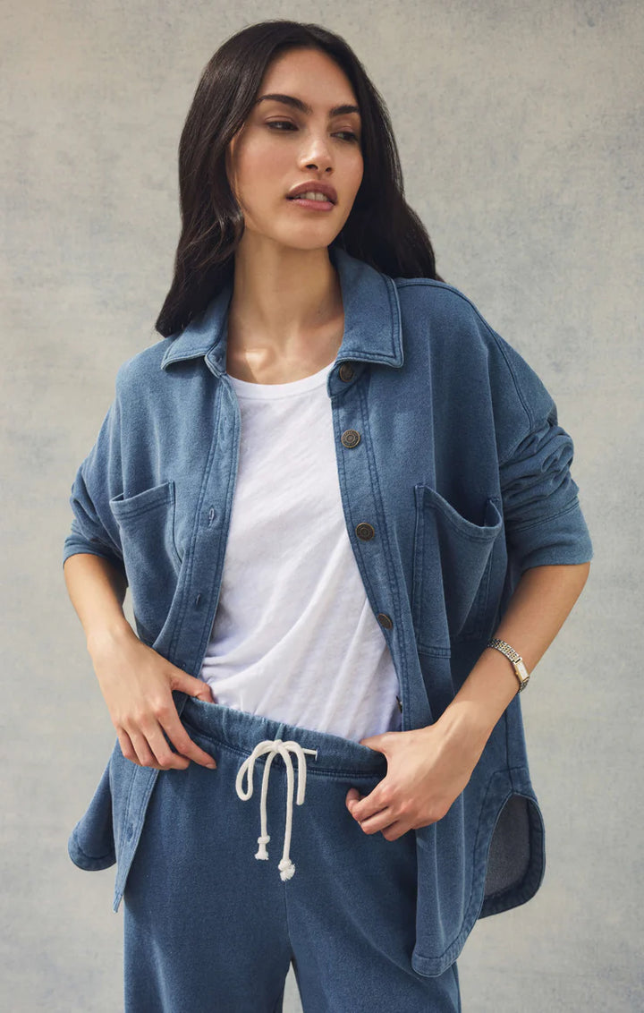 All Day Knit Denim Jacket - Washed Indigo