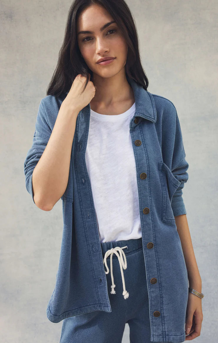 All Day Knit Denim Jacket - Vintage Indigo