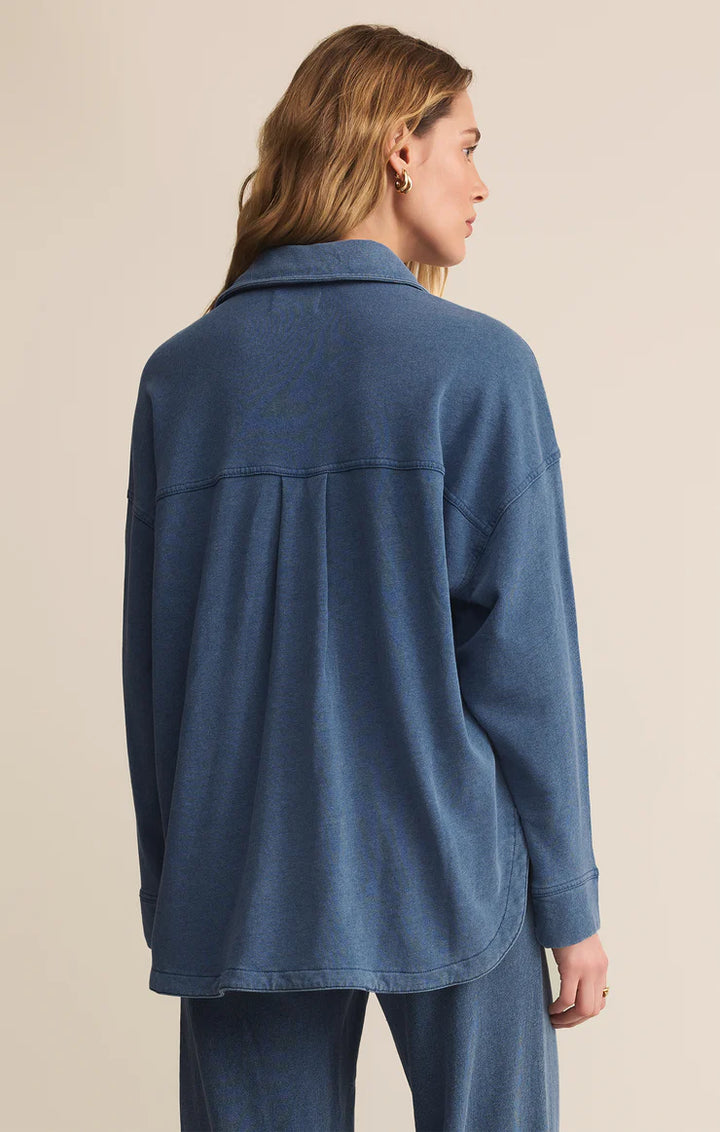 All Day Knit Denim Jacket - Washed Indigo
