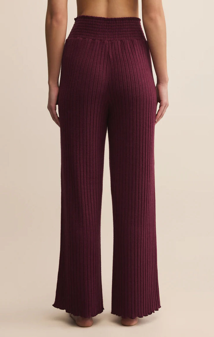 Dawn Smocked Pant - Merlot