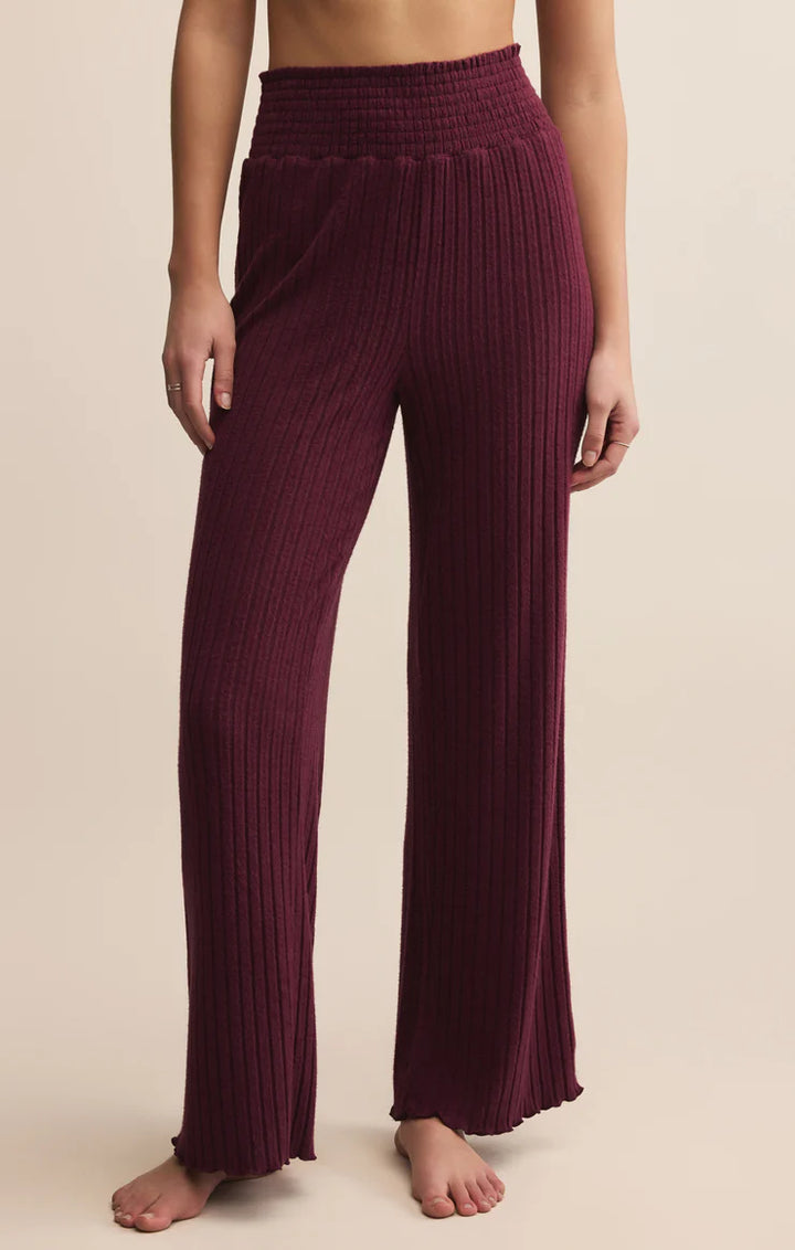 Dawn Smocked Pant - Merlot