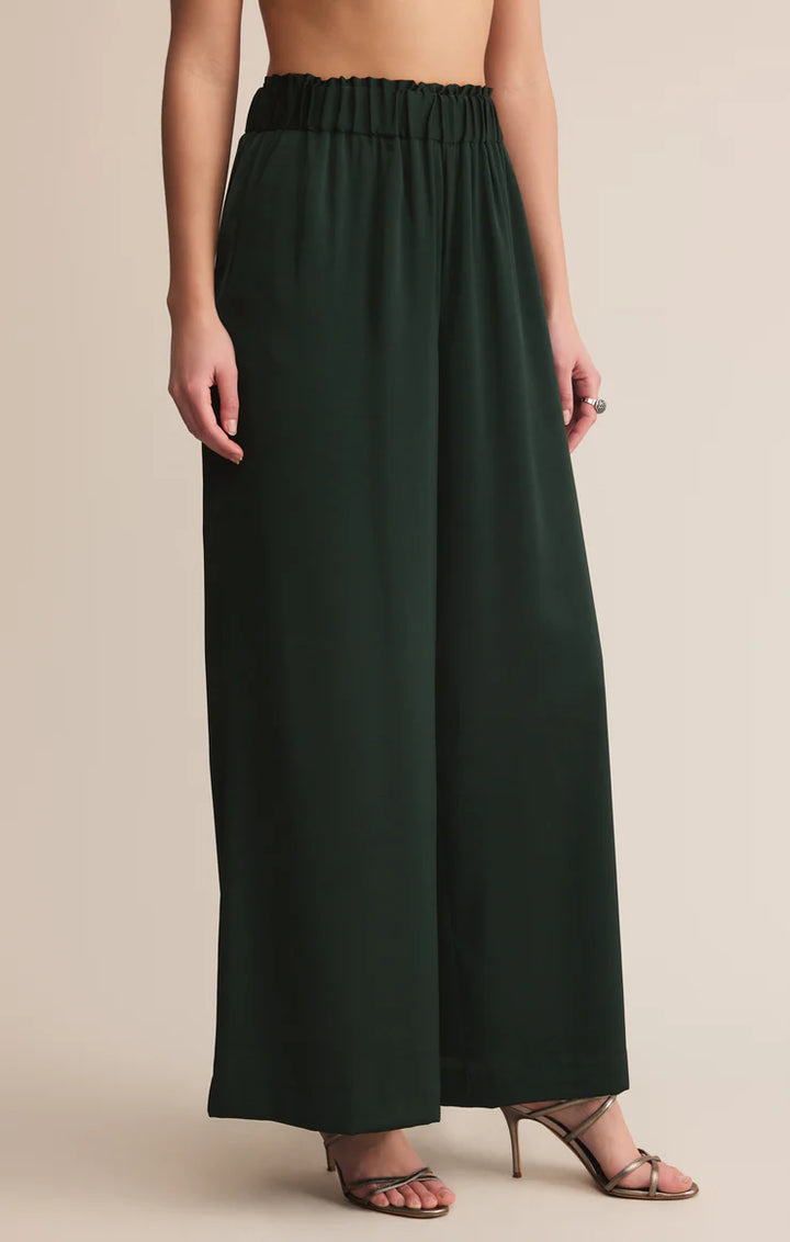 Isolde Satin Pant Garland Green