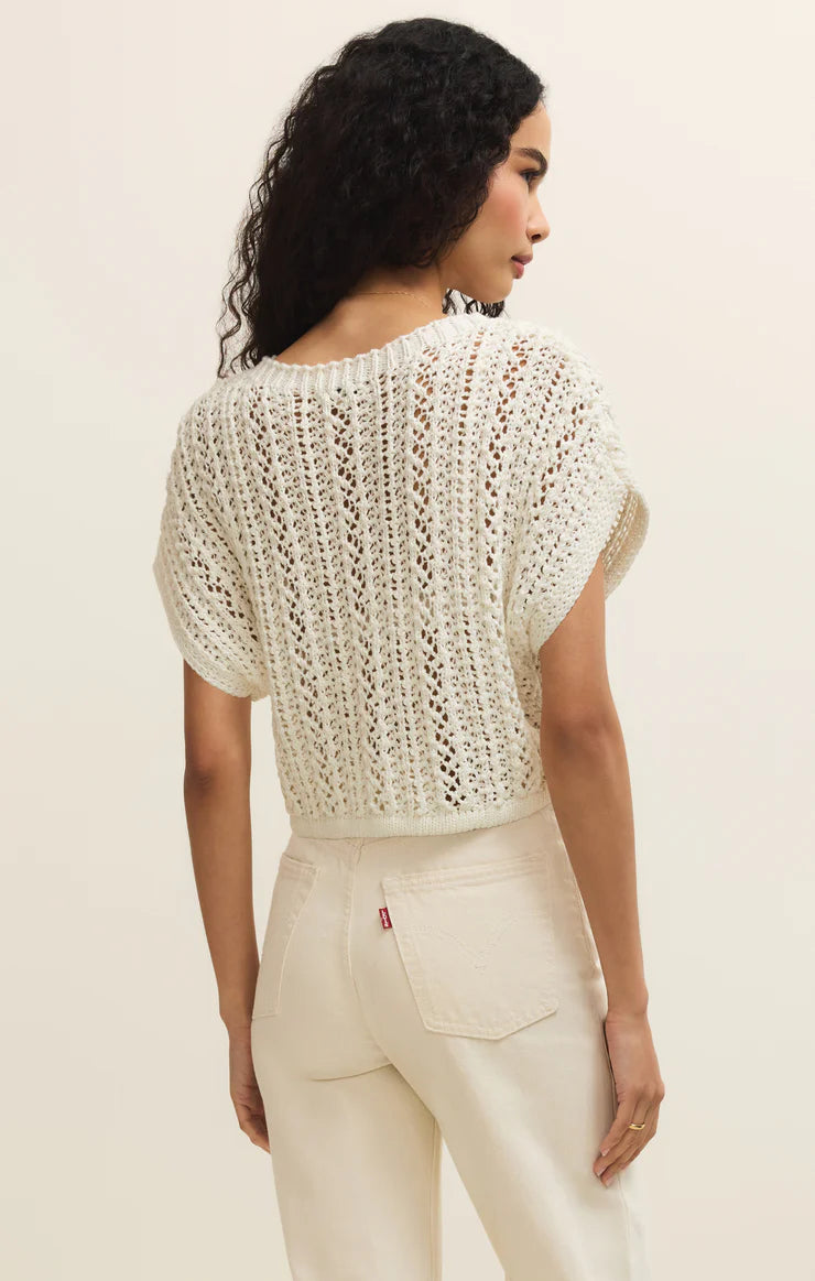 Ballast Crochet Top - White