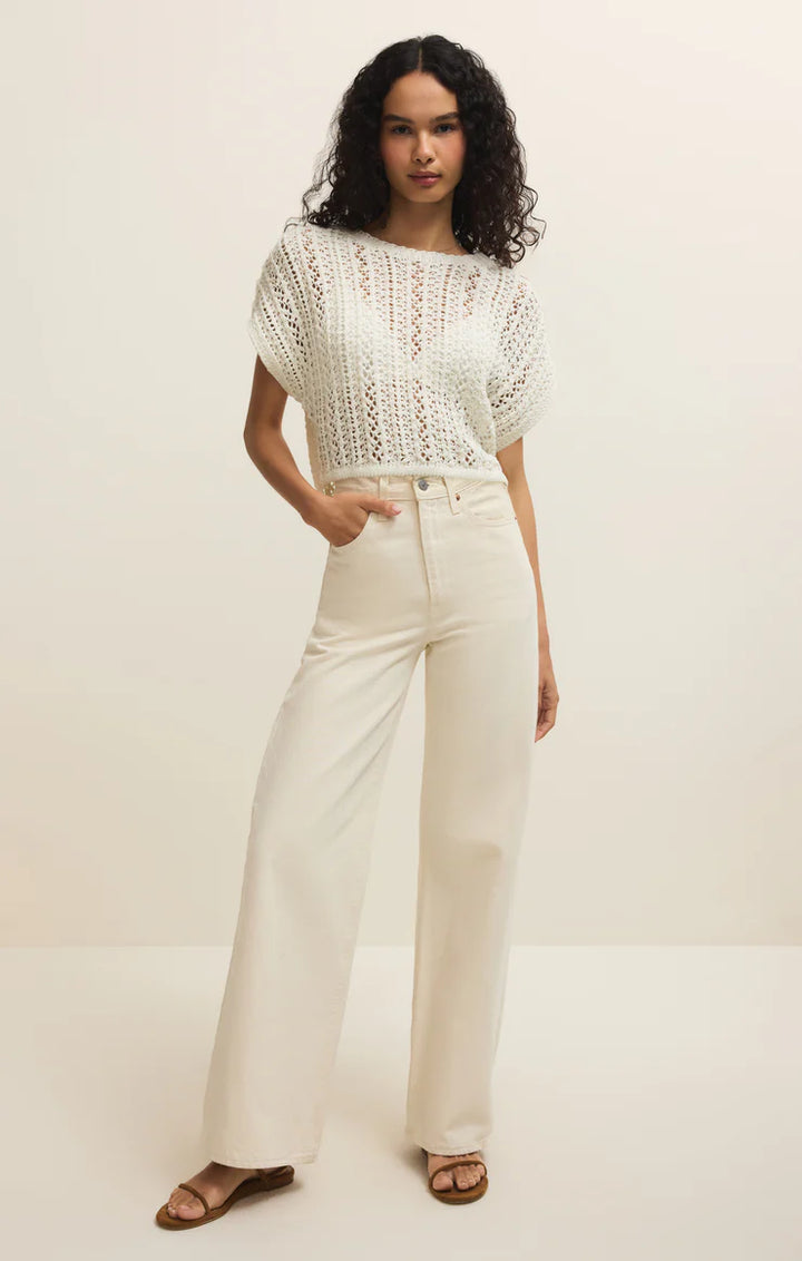 Ballast Crochet Top - White