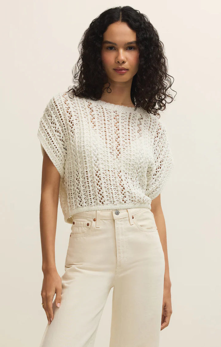 Ballast Crochet Top - White