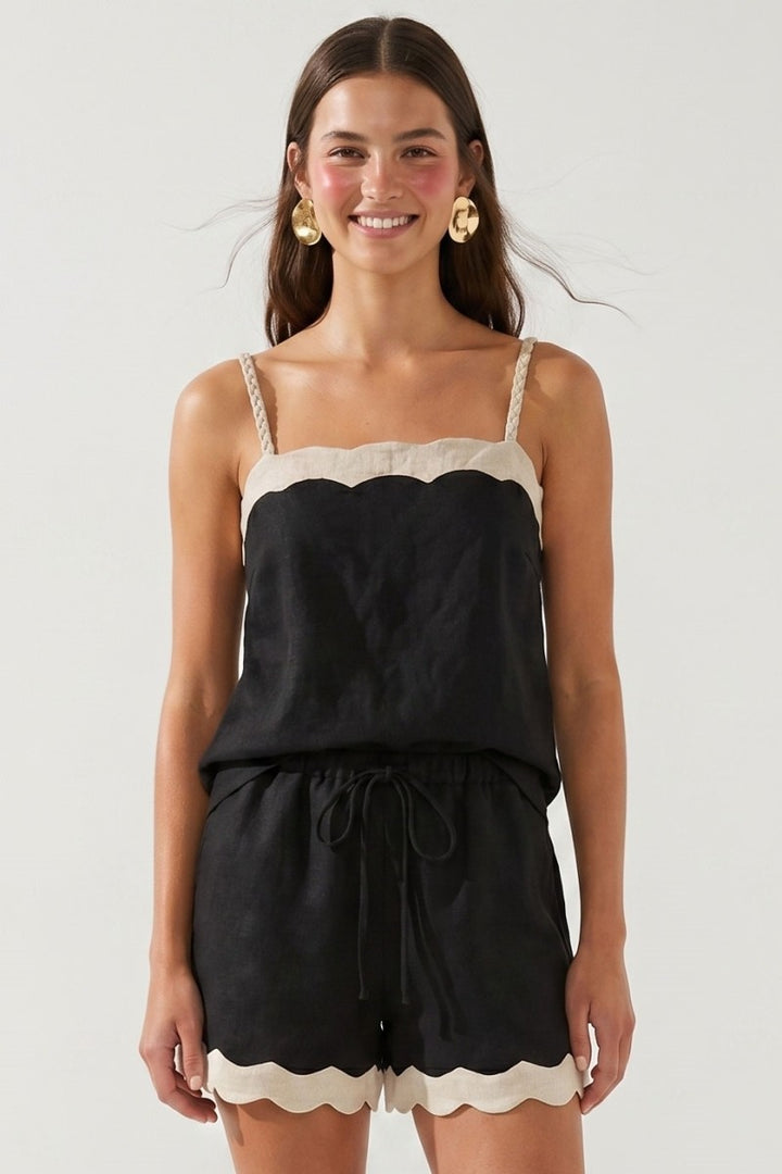 Black Linen Tank