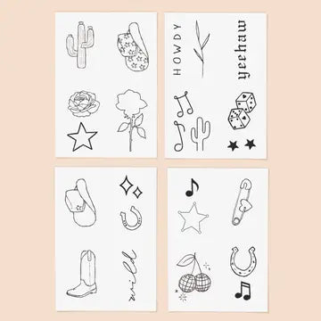 Inked by Dani Temporary Tattoo Set
