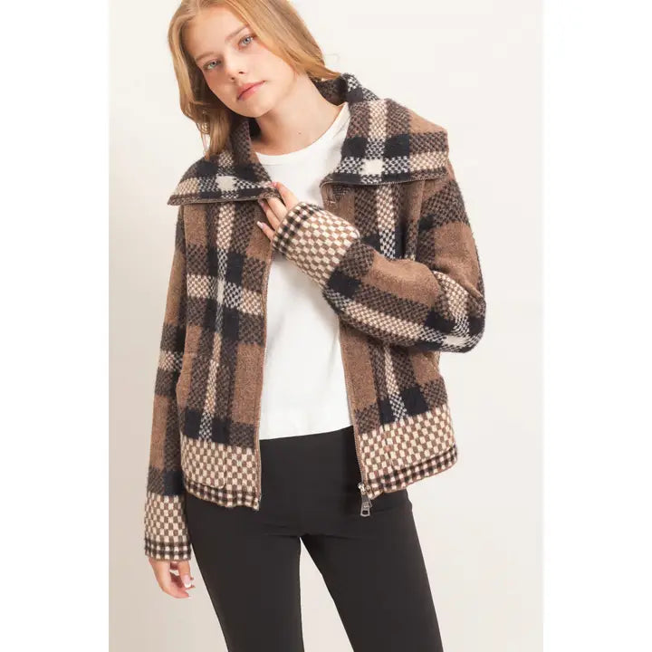 The Plaid Zip Up