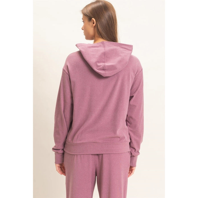 Plum Long Sleeve Hoodie