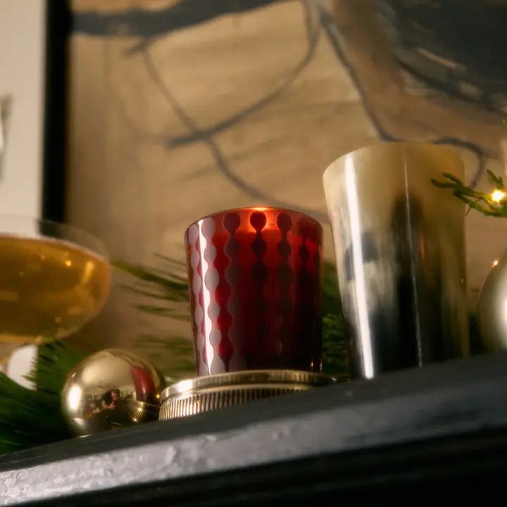 Poinsettia Candle