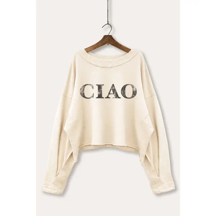 Ciao Cropped Sweatshirt