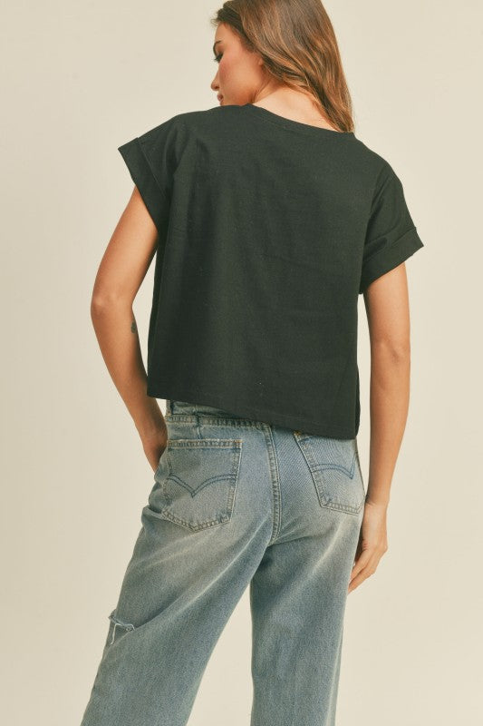 Cuffed Sleeve Tee