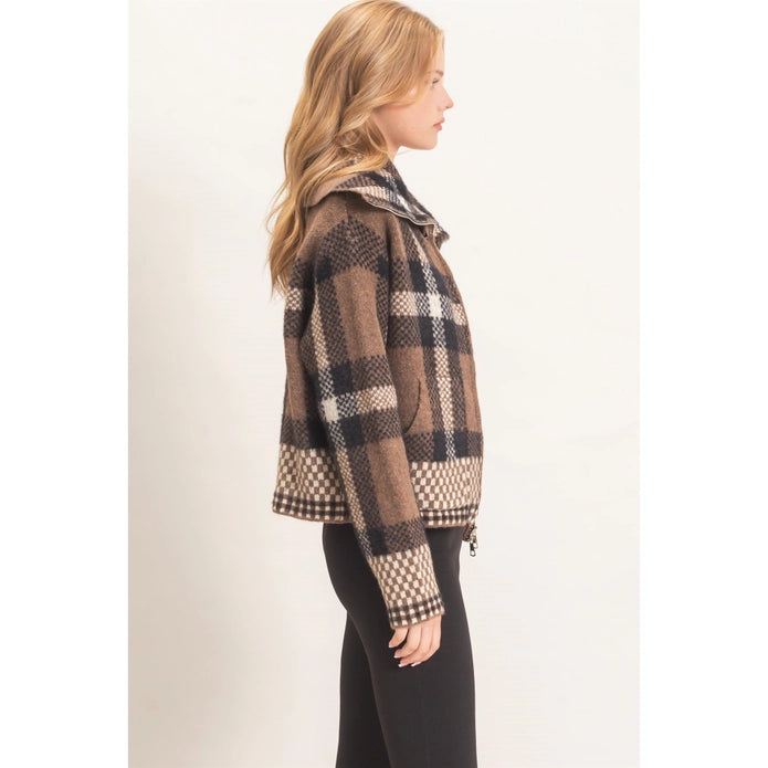 The Plaid Zip Up