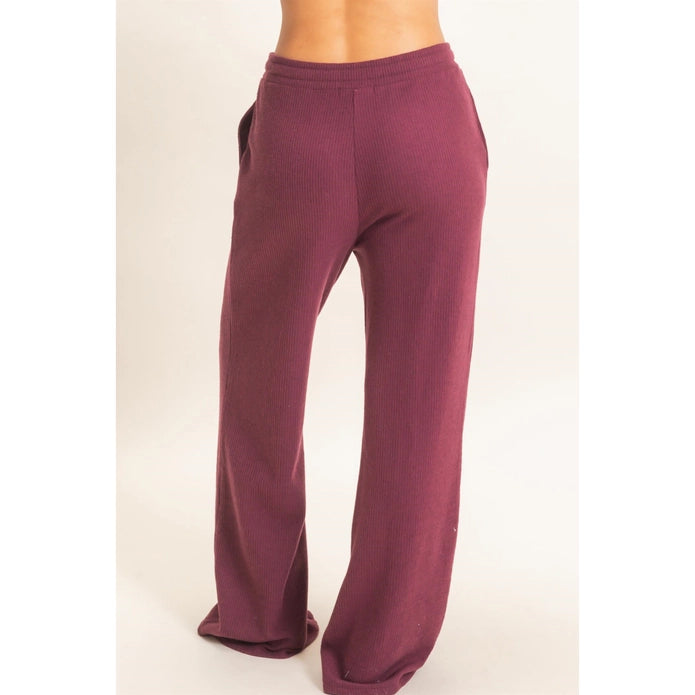 Brushed Waffle Drawstring Pant