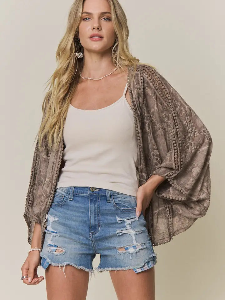 Boho Embroidered Kimono