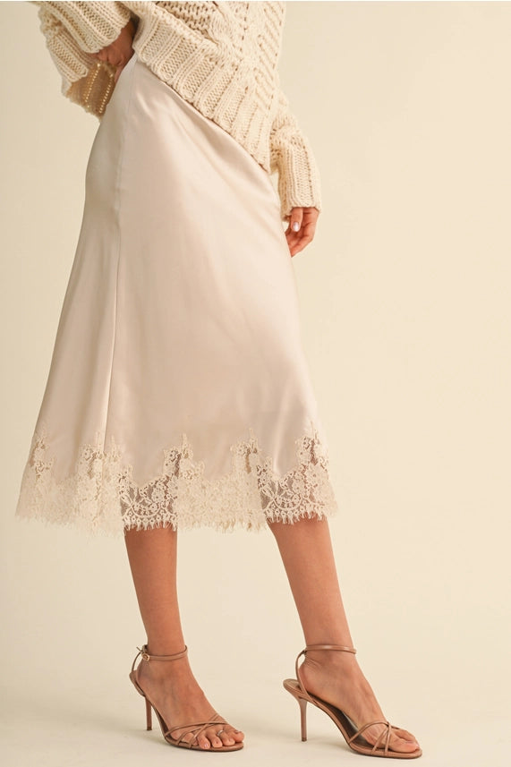 The Champagne Midi Skirt