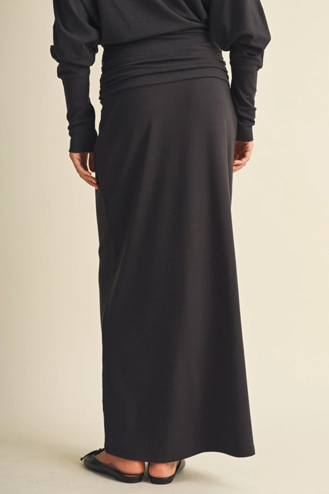 The Zoe Jersey Knit Skirt - Dk Steel