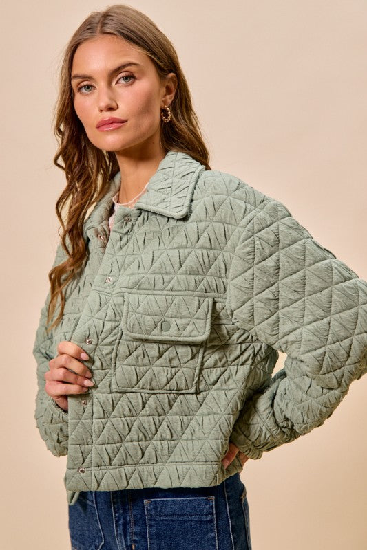 The Mint Quilted Jacket
