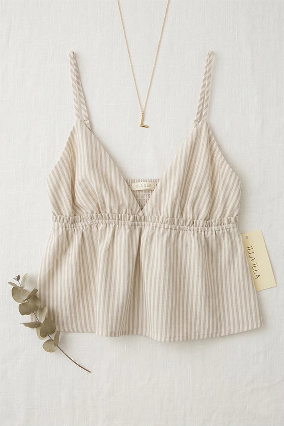Stone Stripe Babydoll Tank