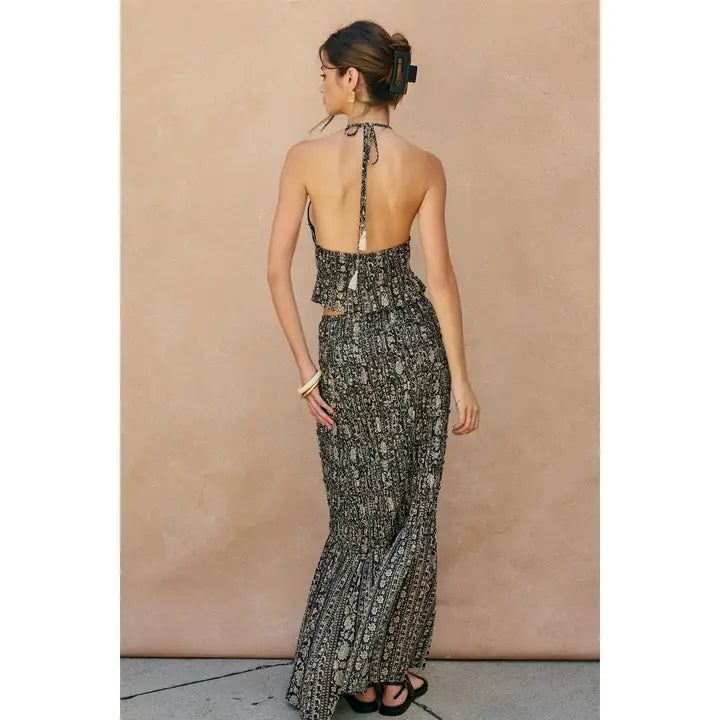 The Open Back Smocked Halter