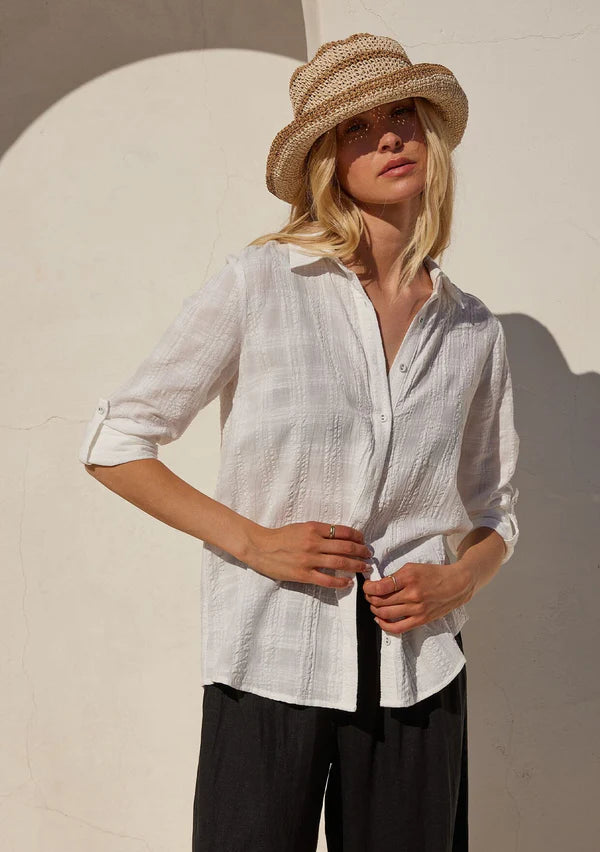Georgina Button Up Blouse - White