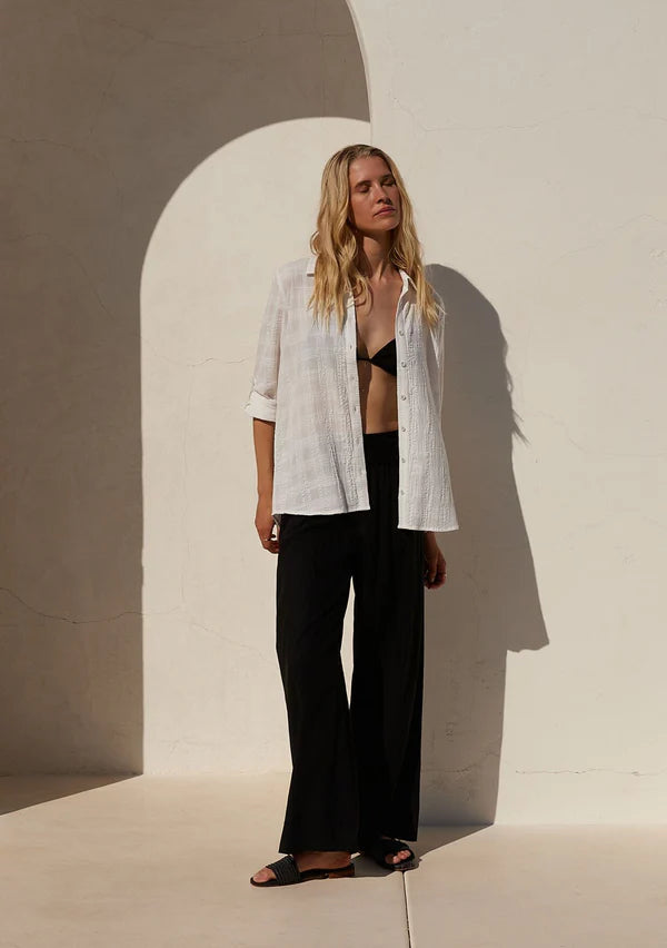 Georgina Button Up Blouse - White