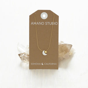 Mother of Pearl Moon Necklace