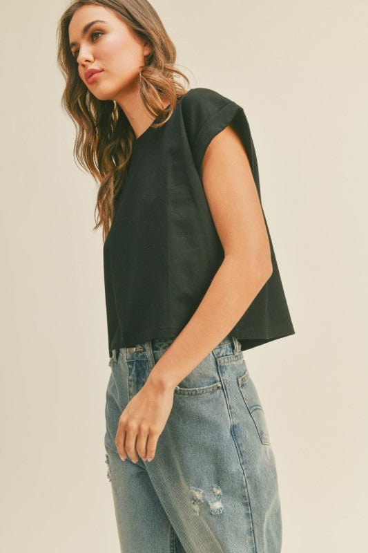 Cuffed Sleeve Tee